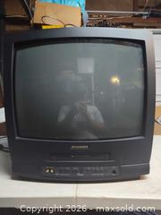 MaxSold Auction: 19" Sylvania CRT Color Tv with Built-in VHS Player (Works) - Walworth (New York, USA) SELLER MANAGED Downsizing Online Auction - High Street