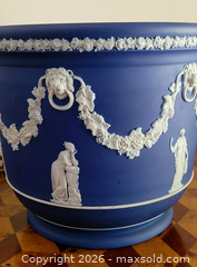 MaxSold Auction: Large Vintage Wedgwood Blue Jasperware Large Cachepot Planter - Newmarket (Ontario, Canada) SELLER MANAGED Downsizing Online Auction - Amberlee Court