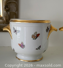 MaxSold Auction: Pair of Limoges France Porcelain Cachepots / Jardinières - Newmarket (Ontario, Canada) SELLER MANAGED Downsizing Online Auction - Amberlee Court
