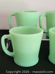 MaxSold Auction: Set of 4 Vintage Fire-King Jadeite Milk Glass D-Handle Mugs - Newmarket (Ontario, Canada) SELLER MANAGED Downsizing Online Auction - Amberlee Court