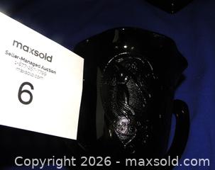MaxSold Auction: Pair of Art Deco Vintage 1930's "Dancing Nymphs" Black Amethyst Glass Trophy Vases by  L.E. Smith  - Delta (British Columbia, Canada) SELLER MANAGED Downsizing Online Auction - Norum Place