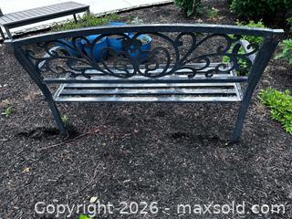 MaxSold Auction: Metal Garden Bench. (1 of 2) - Bel Air (Maryland, USA) SELLER MANAGED Estate Sale Online Auction -  Lundy Lane