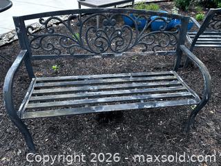 MaxSold Auction: Metal Garden Bench (2nd of 2) - Bel Air (Maryland, USA) SELLER MANAGED Estate Sale Online Auction -  Lundy Lane
