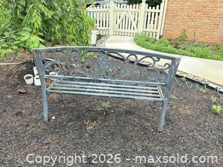 MaxSold Auction: Metal Garden Bench (2nd of 2) - Bel Air (Maryland, USA) SELLER MANAGED Estate Sale Online Auction -  Lundy Lane
