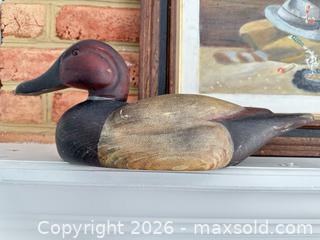 MaxSold Auction: Signed and Framed painting on canvas by J Greenwold and Duck Decoy - Bel Air (Maryland, USA) SELLER MANAGED Estate Sale Online Auction -  Lundy Lane