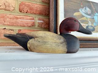 MaxSold Auction: Signed and Framed painting on canvas by J Greenwold and Duck Decoy - Bel Air (Maryland, USA) SELLER MANAGED Estate Sale Online Auction -  Lundy Lane