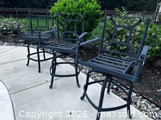 MaxSold Auction: Three Frontgate Powder coated Aluminum Swivel Pub Chairs - Bel Air (Maryland, USA) SELLER MANAGED Estate Sale Online Auction -  Lundy Lane