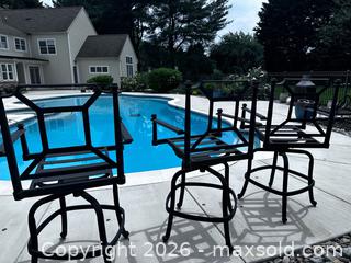 MaxSold Auction: Three Frontgate Powder coated Aluminum Swivel Pub Chairs - Bel Air (Maryland, USA) SELLER MANAGED Estate Sale Online Auction -  Lundy Lane