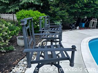 MaxSold Auction: Three Frontgate Powder coated Aluminum Swivel Pub Chairs - Bel Air (Maryland, USA) SELLER MANAGED Estate Sale Online Auction -  Lundy Lane