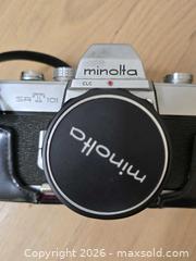 MaxSold Auction: Minolta SR-T 101 35mm SLR with 55mm f/1.7 & 28mm f/2.5 - Vancouver (British Columbia, Canada) PARTNER MANAGED Estate Sale Online Auction - West 13th Avenue