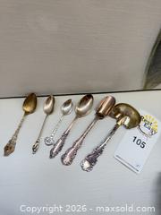 MaxSold Auction: Mixed set of 4–6 silver-plated & enamel souvenir/ornate spoons - Vancouver (British Columbia, Canada) PARTNER MANAGED Estate Sale Online Auction - West 13th Avenue