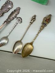 MaxSold Auction: Mixed set of 4–6 silver-plated & enamel souvenir/ornate spoons - Vancouver (British Columbia, Canada) PARTNER MANAGED Estate Sale Online Auction - West 13th Avenue