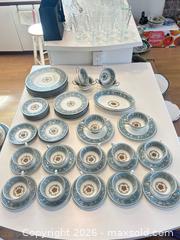 MaxSold Auction: Porcelain Tea/Coffee Set & Assorted Dinnerware, Turquoise Scroll - Vancouver (British Columbia, Canada) PARTNER MANAGED Estate Sale Online Auction - West 13th Avenue