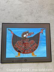 MaxSold Auction: Richard Shorty Raven Button Blanket Dancer Original Painting - Vancouver (British Columbia, Canada) PARTNER MANAGED Estate Sale Online Auction - West 13th Avenue