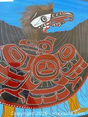 MaxSold Auction: Richard Shorty Raven Button Blanket Dancer Original Painting - Vancouver (British Columbia, Canada) PARTNER MANAGED Estate Sale Online Auction - West 13th Avenue
