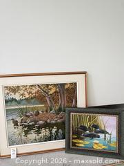 MaxSold Auction: Set of Framed Oil Paintings on Canvas - Waterfowl & Lake Scenes - Vancouver (British Columbia, Canada) PARTNER MANAGED Estate Sale Online Auction - West 13th Avenue