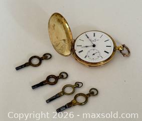 MaxSold Auction: Antique 14K Gold Jacques Roulet Pocket Watch - Toronto (Ontario, Canada) PARTNER MANAGED Estate Sale Online Auction - Merton Street