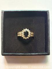 MaxSold Auction: Gorgeous 10K Gold Ring with Sapphire and Small Diamonds   - North Dundas (Ontario, Canada) SELLER MANAGED Downsizing Online Auction - Moffat