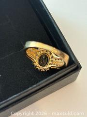 MaxSold Auction: Gorgeous 10K Gold Ring with Sapphire and Small Diamonds   - North Dundas (Ontario, Canada) SELLER MANAGED Downsizing Online Auction - Moffat