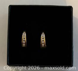 MaxSold Auction: Tested 10K Gold Earrings with Small Diamonds - North Dundas (Ontario, Canada) SELLER MANAGED Downsizing Online Auction - Moffat Street