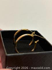 MaxSold Auction: Tested 14K Yellow and White Gold Loop Earrings - North Dundas (Ontario, Canada) SELLER MANAGED Downsizing Online Auction - Moffat Street