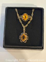 MaxSold Auction: Vintage Set 10K Gold Chain, Pendant, and Ring with Stunning Topaz Stones - North Dundas (Ontario, Canada) SELLER MANAGED Downsizing Online Auction - Moffat Street