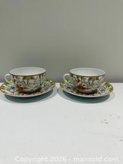 MaxSold Auction: 2 Hermès 'Le Jardin de Pythagore' Breakfast Cups & Saucers - Toronto (Ontario, Canada) SELLER MANAGED Downsizing Online Auction - Heathdale Road