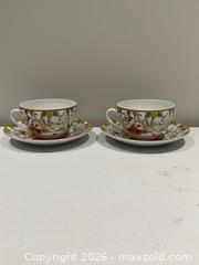 MaxSold Auction: 2 Hermès 'Le Jardin de Pythagore' Breakfast Cups & Saucers - Toronto (Ontario, Canada) SELLER MANAGED Downsizing Online Auction - Heathdale Road