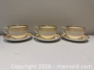 MaxSold Auction: 3 Cartier 'La Maison Des Must' Breakfast Cups & Saucers - Toronto (Ontario, Canada) SELLER MANAGED Downsizing Online Auction - Heathdale Road