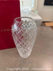MaxSold Auction: Cartier Crystal 11" Vase w/Box - Toronto (Ontario, Canada) SELLER MANAGED Downsizing Online Auction - Heathdale Road