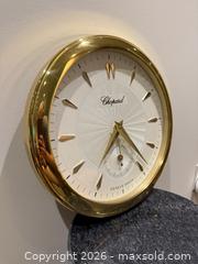 MaxSold Auction: Chopard Geneve Swiss Depuis 1860 Wall Clock- 14" - Toronto (Ontario, Canada) SELLER MANAGED Downsizing Online Auction - Heathdale Road