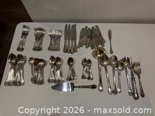 MaxSold Auction: Christofle Marly Silver-Plated Flatware & Serving Pieces Lot, 96pc  - Toronto (Ontario, Canada) SELLER MANAGED Downsizing Online Auction - Heathdale Road
