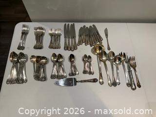 MaxSold Auction: Christofle Marly Silver-Plated Flatware & Serving Pieces Lot, 96pc  - Toronto (Ontario, Canada) SELLER MANAGED Downsizing Online Auction - Heathdale Road