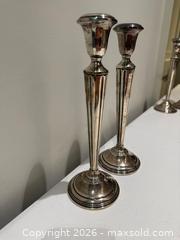 MaxSold Auction: Pair of Cartier Sterling Silver Weighted Candlesticks #1 - Toronto (Ontario, Canada) SELLER MANAGED Downsizing Online Auction - Heathdale Road