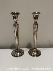 MaxSold Auction: Pair of Cartier Sterling Silver Weighted Candlesticks #2 - Toronto (Ontario, Canada) SELLER MANAGED Downsizing Online Auction - Heathdale Road