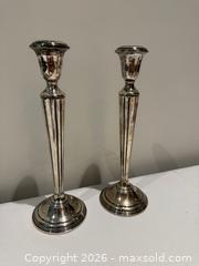 MaxSold Auction: Pair of Cartier Sterling Silver Weighted Candlesticks #2 - Toronto (Ontario, Canada) SELLER MANAGED Downsizing Online Auction - Heathdale Road