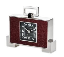 MaxSold Auction: *RARE Cartier Steel and Red Shagreen Leather Alarm Clock, REF. 2749 - Toronto (Ontario, Canada) SELLER MANAGED Downsizing Online Auction - Heathdale Road