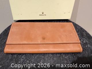 MaxSold Auction: Rolex Brown Leather Long Wallet with Original Box - Toronto (Ontario, Canada) SELLER MANAGED Downsizing Online Auction - Heathdale Road