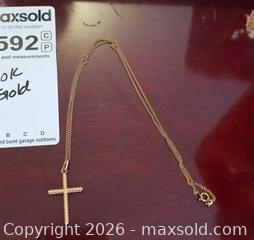 MaxSold Auction: 10K Gold Necklace with Religious Cross Pendant A - Toronto (Ontario, Canada) Estate Sale Online Auction - Galley Avenue