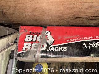 MaxSold Auction: Torin Big Red Jacks Motorcycle Jack - Ottawa (Ontario, Canada) SELLER MANAGED Downsizing Online Auction -  Mackey