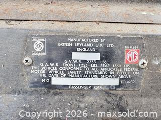 MaxSold Auction: MGB Car Project VIN GAN6UG171059 - Ottawa (Ontario, Canada) SELLER MANAGED Downsizing Online Auction -  Mackey