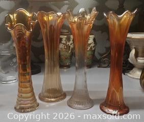 MaxSold Auction: Carnival glass vases A - North Whitehall Township (Pennsylvania, USA) SELLER MANAGED Downsizing Online Auction - Neffs Laurys Road