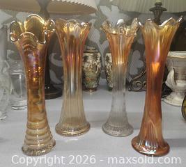 MaxSold Auction: Carnival glass vases A - North Whitehall Township (Pennsylvania, USA) SELLER MANAGED Downsizing Online Auction - Neffs Laurys Road