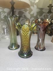 MaxSold Auction: Carnival glass vases b - North Whitehall Township (Pennsylvania, USA) SELLER MANAGED Downsizing Online Auction - Neffs Laurys Road