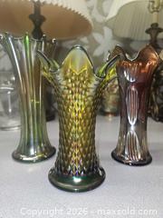 MaxSold Auction: Carnival glass vases b - North Whitehall Township (Pennsylvania, USA) SELLER MANAGED Downsizing Online Auction - Neffs Laurys Road