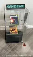 MaxSold Auction: Game Time Acrylic Rotating Store Counter Display Case c/w Keys - Burlington (Ontario, Canada) SELLER MANAGED Estate Sale Online Auction - Fairview Street (STORAGE)