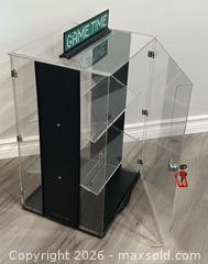 MaxSold Auction: Game Time Acrylic Rotating Store Counter Display Case c/w Keys - Burlington (Ontario, Canada) SELLER MANAGED Estate Sale Online Auction - Fairview Street (STORAGE)