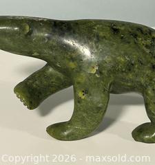 MaxSold Auction: Inuit Walking Polar Bear Carved Serpentine Stone Sculpture  - Burlington (Ontario, Canada) SELLER MANAGED Estate Sale Online Auction - Fairview Street (STORAGE)