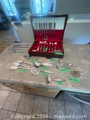 MaxSold Auction: Wallace Sterling Silver Flatware Set, ‘Silver Rose’ Pattern, 68 Pieces - Prince Edward (Ontario, Canada) PARTNER MANAGED Downsizing Online Auction - Cannery Road