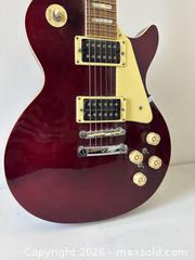 MaxSold Auction: Epiphone Jeff Beck 1954  Guitar Les Paul Ox blood finish  - Toronto (Ontario, Canada) PARTNER MANAGED Reseller Online Auction - Railside Road